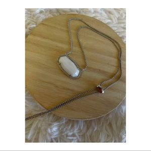 Kendra Scott White and Sliver Long Necklace